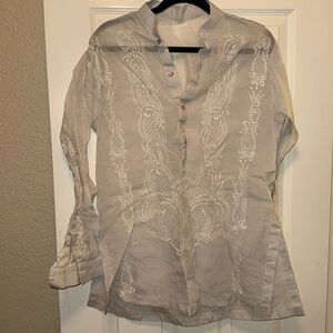 Embroidered long sleeve shirt